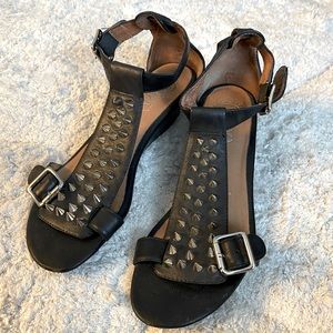 Jeffrey Campbell studded wedge sandals
